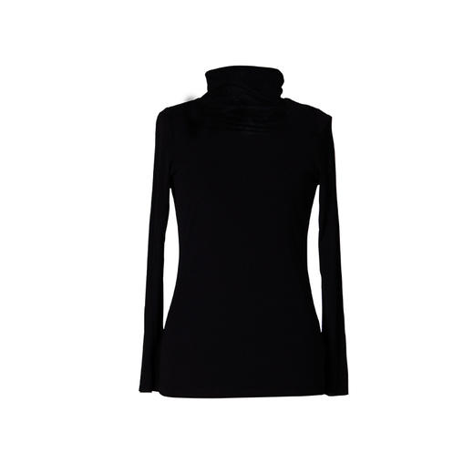 【伯妮斯茵】黑色立领丝光T恤176T036 商品图1