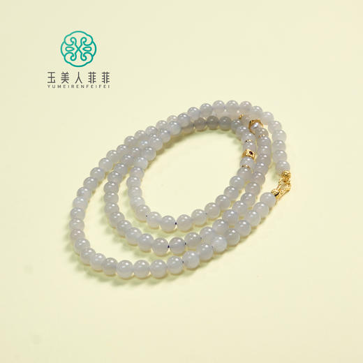 和田玉项链-diy烟紫108圆珠6 商品图0