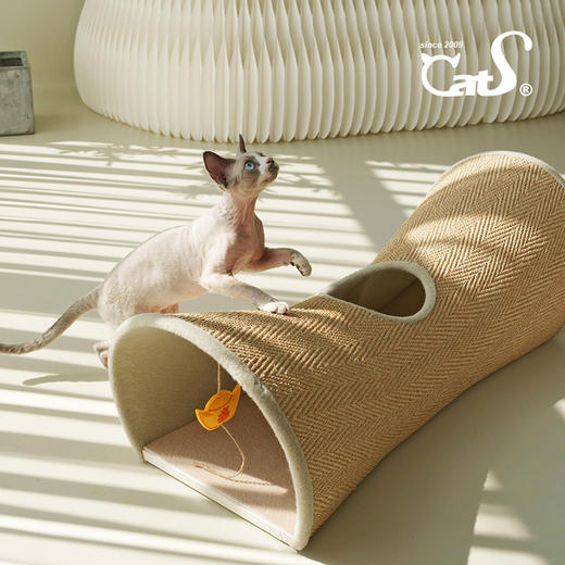 CatS金元宝猫隧道人间烟火系列木制剑麻猫抓板猫玩具多猫大猫适用 商品图1