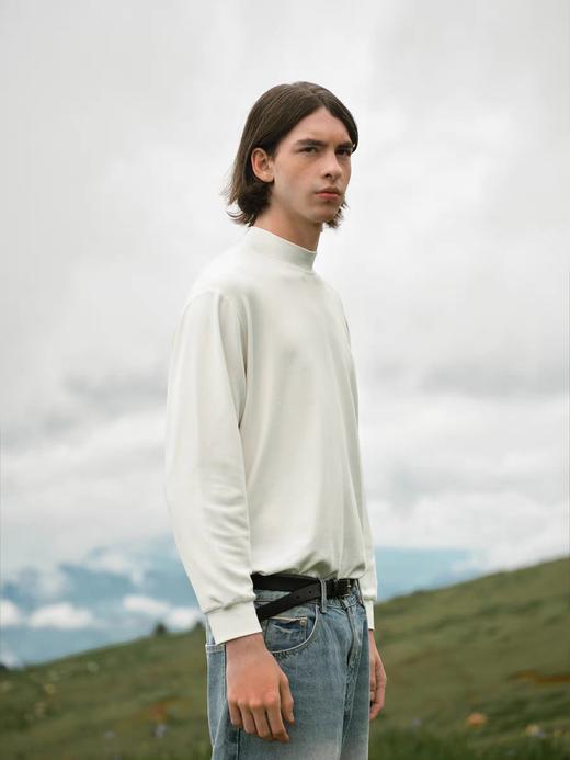 EviStub/E-4QCX540/270G莫代尔混纺半高领裸感长袖打底衫 商品图0