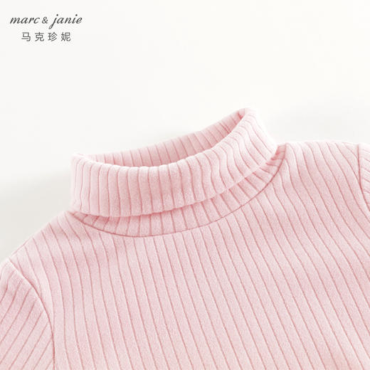 【科技发热】马克珍妮女童高领打底衫冬装 儿童保暖长袖T恤241552 商品图4