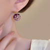JU-D-0031    2024年新款紫色气质法式耳扣高级感简约耳环小众耳坠精致百搭耳饰 商品缩略图3