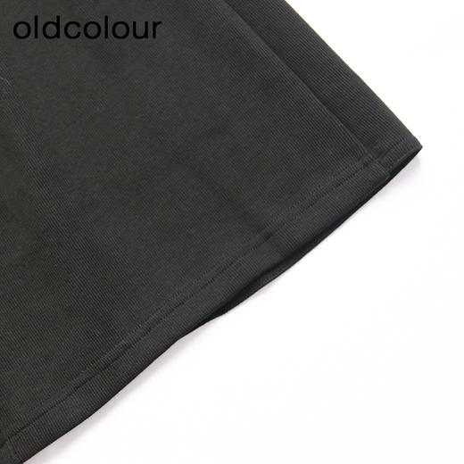 oldcolour秋冬款黑色休闲简约气质百搭松紧腰中长款半身裙女DM45063004 商品图4