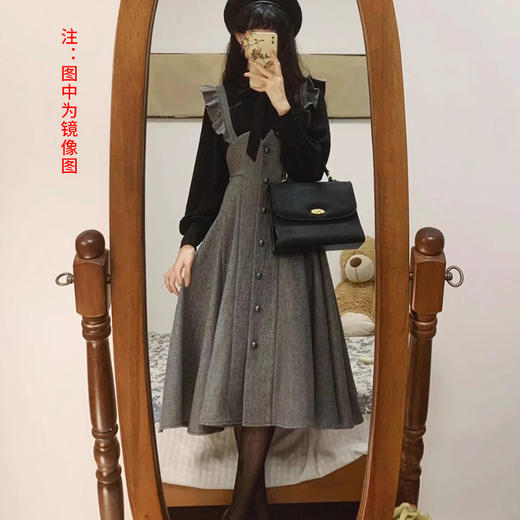 裁缝学苑AS341秋冬赫本风打底衬衫纸样背带连衣裙套装打版裁剪样板 商品图1