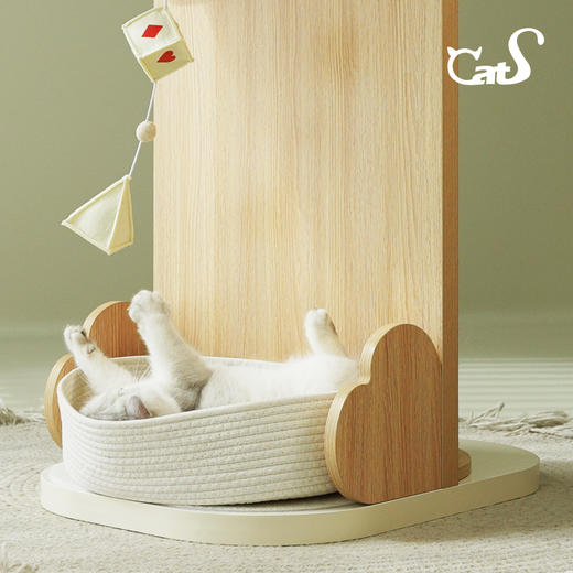 CatS梦心实木猫爬架人间烟火系列木制剑麻猫抓板曲木全体型猫通用 商品图2