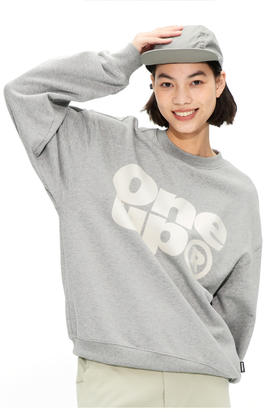 oneup基础印花圆领卫衣