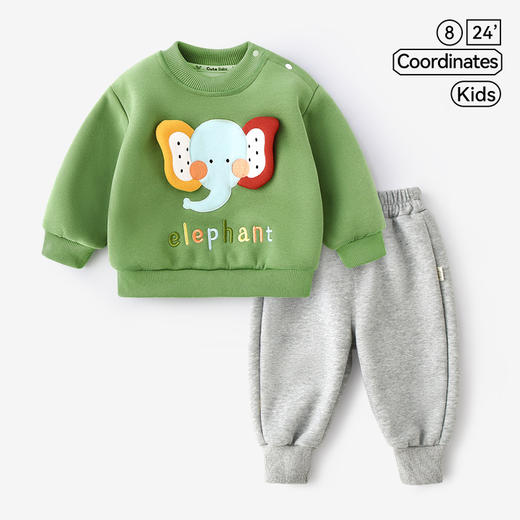 【趣玩卫衣套装，萌萌搭~】新款儿童春秋季两件套 卡通恐龙男童衣服套装 休闲百搭童装衣服-QQ 商品图14