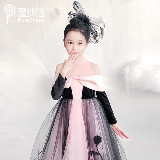 pureshare蓬纱馆  暗夜玫瑰礼服裙 商品图3