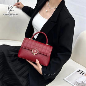 经典鲨2024年秋季新款百搭简约时尚单肩斜挎手提包 KGB31-D386931