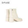 D:FUSE迪芙斯2024冬季新款经典真皮百搭通勤靴法式圆头增高粗跟短靴DF44116426 商品缩略图2