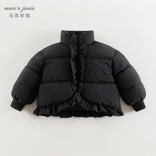 马克珍妮女童花边立领加厚保暖羽绒服儿童冬装新年款羽绒服241195 商品图2