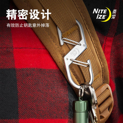 美国niteizeZ型扣迷你8字扣户外登山扣不锈钢挂扣快挂钥匙扣 商品图2