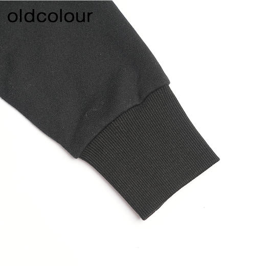 oldcolour黑色拼色时尚气质长袖卫衣连衣裙L43103354 商品图4