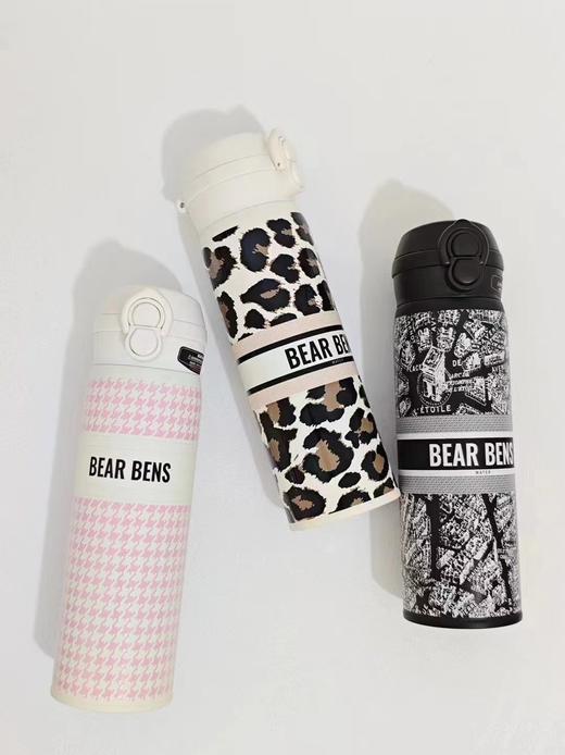 熊本士双饮轻心千鸟格保温杯 480ml  YD 商品图0