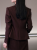 2024秋冬新品安哥拉红西装连衣裙套装女职业装高端时尚西服两件套 商品缩略图4