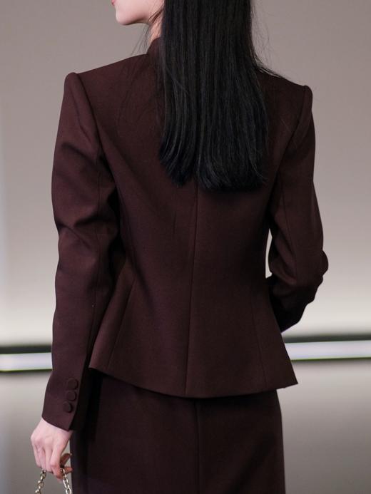 2024秋冬新品安哥拉红西装连衣裙套装女职业装高端时尚西服两件套 商品图4