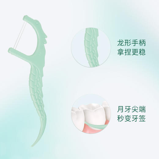 freefuns青蒿减菌双线倍净牙线棒 50支/盒  双线设计 清洁无残留 柚然茉莉香 商品图4