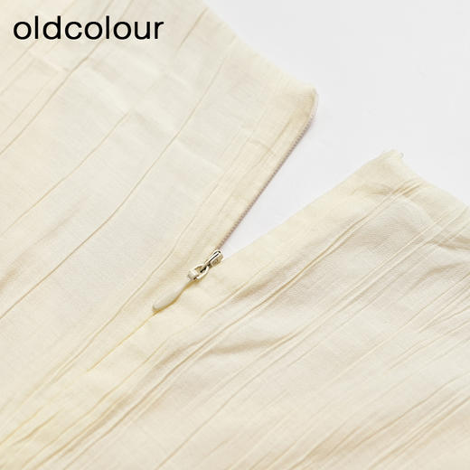 oldcolour黄色简约气质宽松短袖连衣裙女DN23101043 商品图4