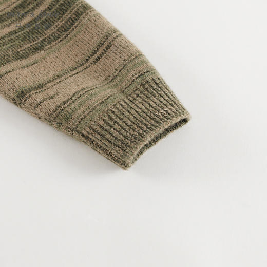 马克珍妮男童复古渐变条纹毛衣儿童针织衫2024年秋冬新款241705 商品图4