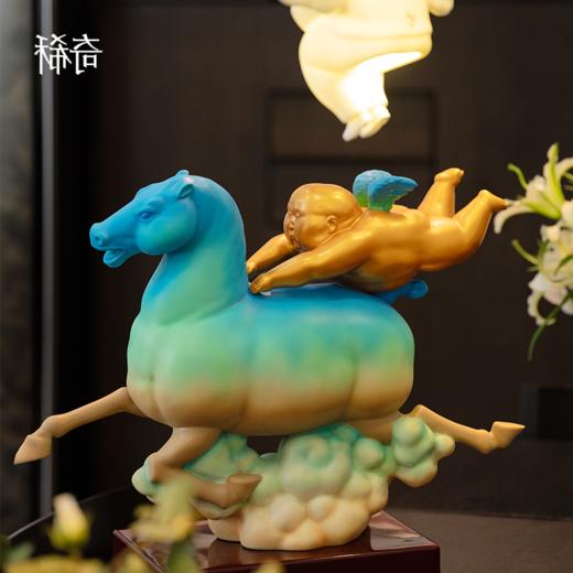 稀奇艺术瞿广慈《马化腾-千里江山》设计师版现代中式生肖摆件 商品图3