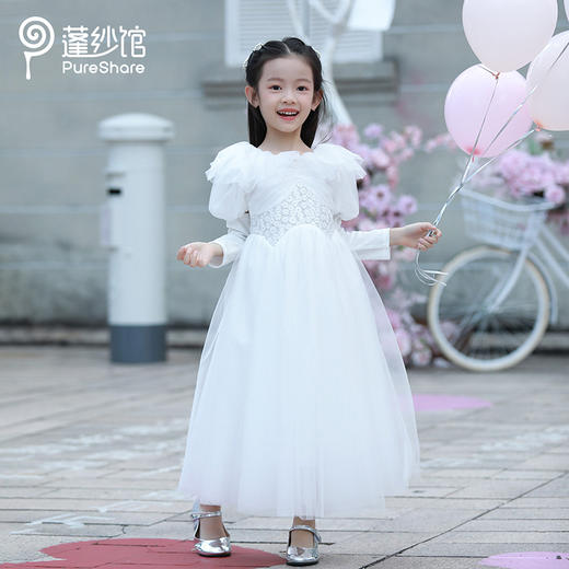 pureshare 女童连衣裙公主裙演出裙子气质礼服-铃兰与波斯菊 商品图1