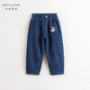 马克珍妮女童夹棉保暖牛仔裤儿童裤子萝卜裤2024年秋冬新款241620 商品缩略图1
