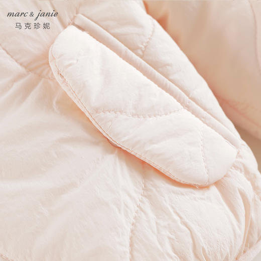 马克珍妮女童绒绒毛领夹棉加绒外套儿童棉衣2024年冬装新款241533 商品图4
