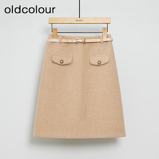 oldcolour秋冬款高腰显瘦百搭小香风气质通勤短款半身裙女DM41061934 商品图0