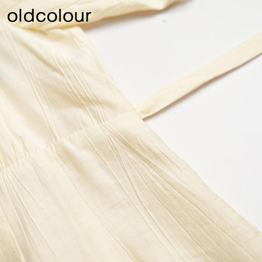 oldcolour黄色简约气质宽松短袖连衣裙女DN23101043 商品图3
