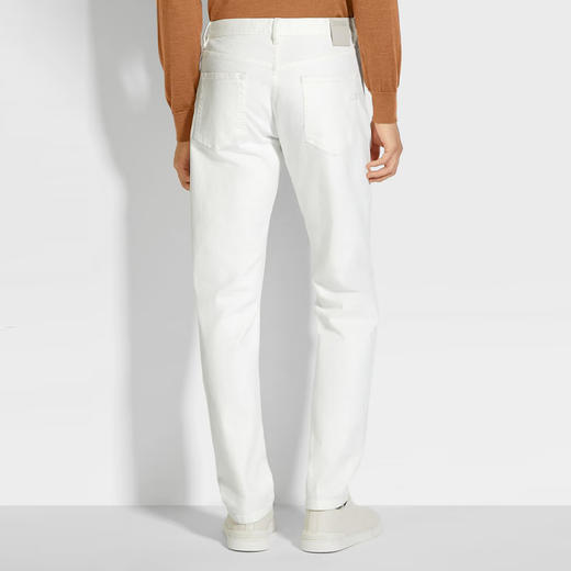 ZEGNA 杰尼亚 男士弹力棉质 Roccia 休闲牛仔裤 白色 E8I81 CITY 100 商品图2