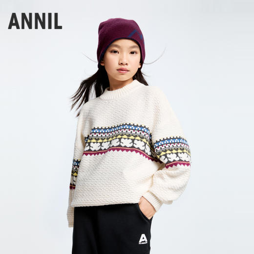 女童中领针织衫冬季新款安奈儿童装EG444605 商品图0