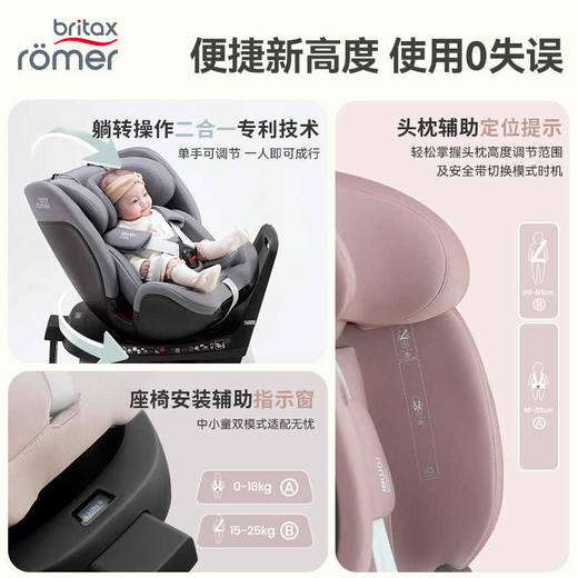 britax宝得适成长骑士儿童汽车安全座椅0-7岁车载宝宝婴儿isize 商品图2