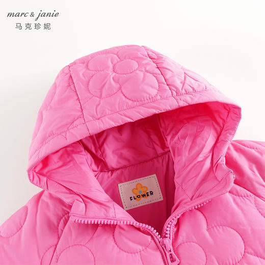 马克珍妮女童花朵连帽外套儿童薄棉棉衣宝宝2024年秋冬新款241201 商品图4