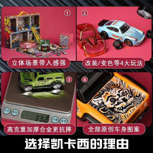 Kicasi凯卡西嘻哈版改装者合金车礼物男孩2025新款小汽车模型玩具礼物 商品图5