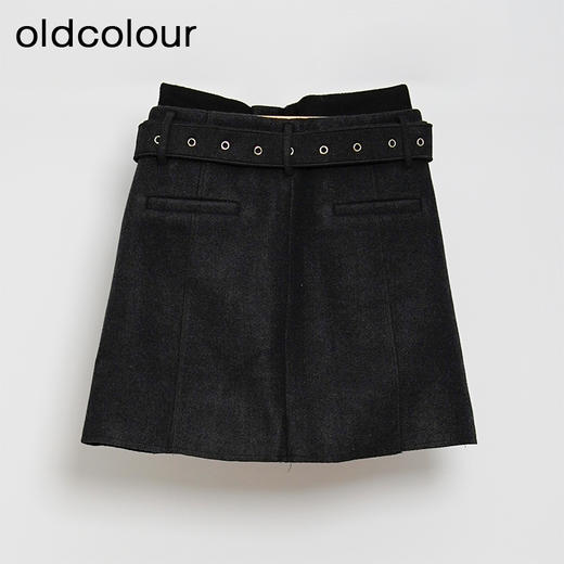 oldcolour秋冬款复古高腰百搭短款半身裙女L42061267 商品图3