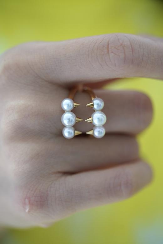 Akoya戒指「小虎牙」 商品图0