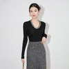 【高货】全新升级【铂金会员220/天猫289/差价69】(34732) 洛诗琳法式重工优雅气质重工U领珍珠绵羊毛针织打底上衣女 商品缩略图2