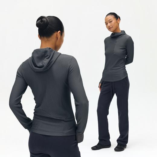 oneup泡泡肌理紧身弹力连帽衫 商品图3