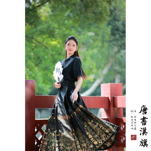 【连枝惊鹊.澜夜】复古织金妆花工艺改良国风新中式典雅墨黑新中式 商品图1