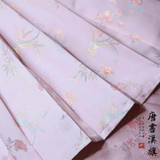 【惊岁流光·烟紫】马面裙织金妆花改良国风新中式娇俏粉马面套装 商品图5