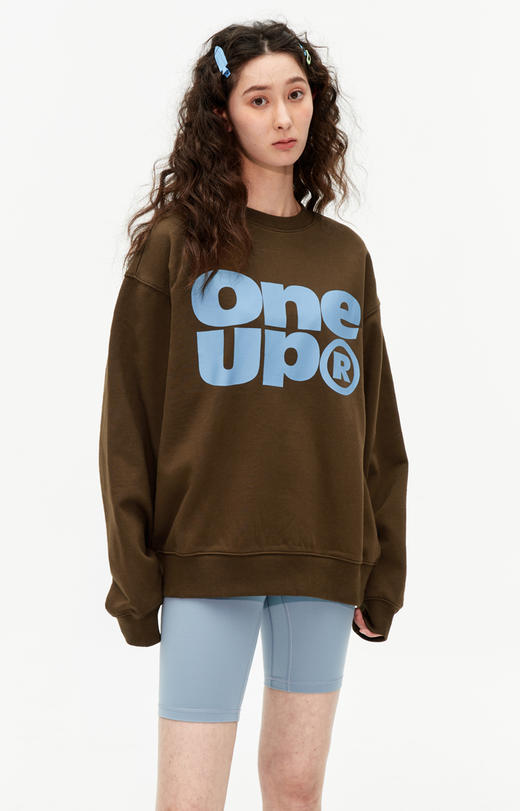 oneup基础印花圆领卫衣 商品图3