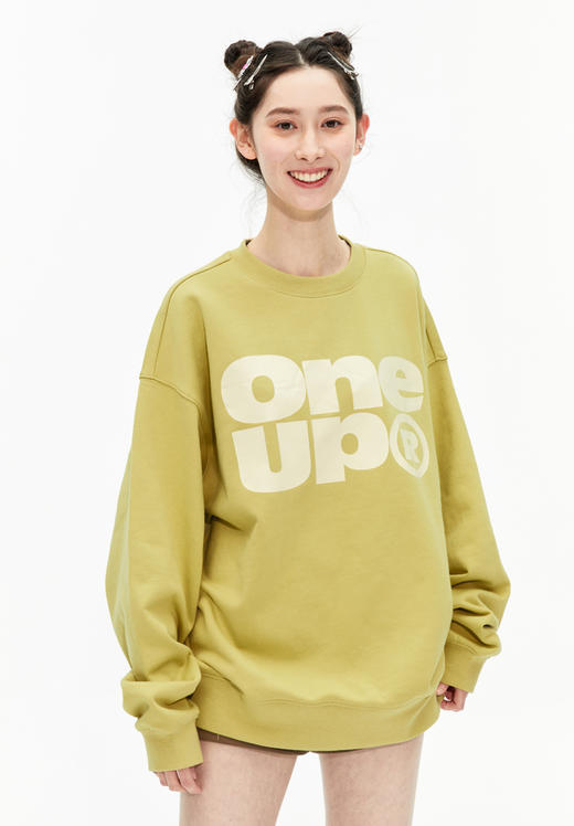 oneup基础印花圆领卫衣 商品图1