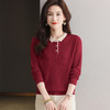 CC-53-5976春秋新款羊毛针织打底衫女时尚翻领年轻毛衣减龄上衣批发 商品缩略图0