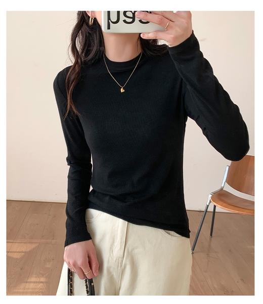 【YW】无忧购韩版休闲百搭2.0加厚磨毛小立领打底衫（截单后3-5天发货) 商品图6