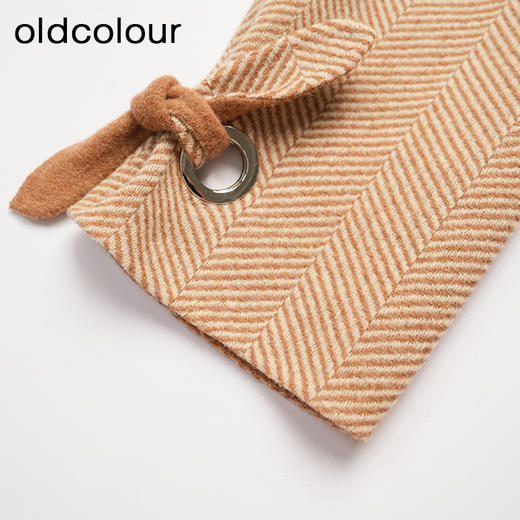 oldcolour复古气质百搭撞色手工呢料中外套女L45156531 商品图4