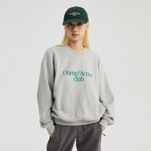 oneup俱乐部圆领印花卫衣 商品图0