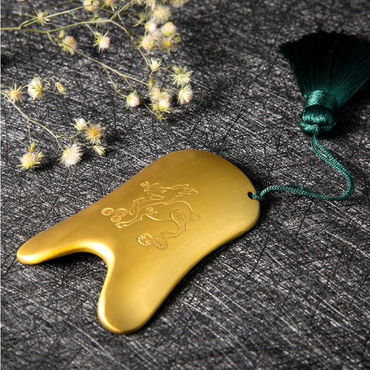 灵芝祥鹿手板 | 活法儿约朱炳仁铜款。福乐板刮板黄铜材质朱府铜艺手工打造. 商品图2