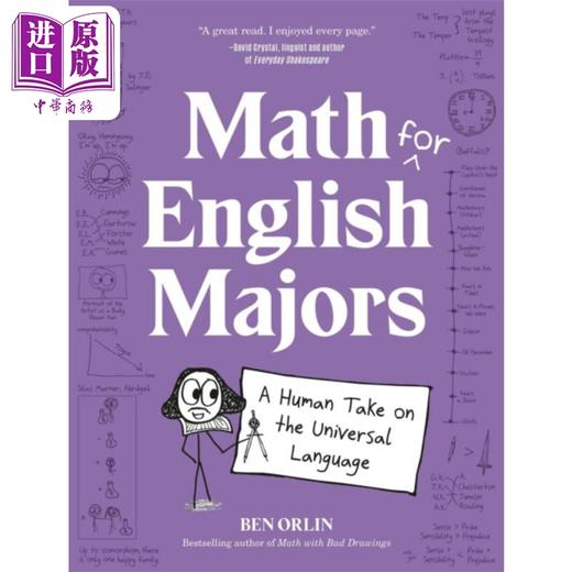 【中商原版】英语专业的数学 人类对通用语言的理解 英文原版 Math for English Majors Ben Orlin 商品图0