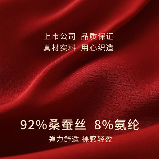 一起红】金三塔桑蚕丝文胸套装红色婚庆三角杯文胸内裤组合红品本命年   NSF8A302LH/NZFDA306LH 商品图5