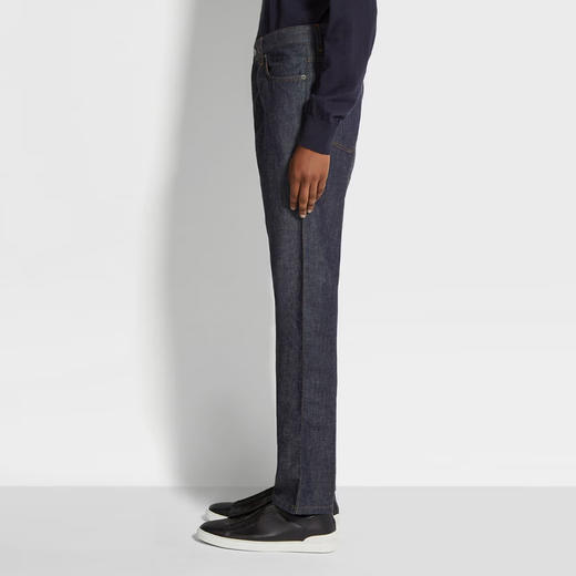 ZEGNA 杰尼亚 男士棉麻 ROCCIA 休闲牛仔裤 蓝色 E7I91A5 CITY 001 商品图2